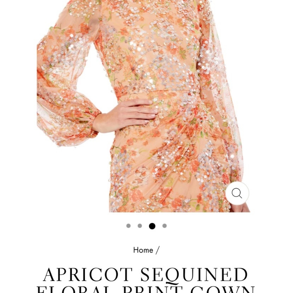 Mac duggal bishop sleeve column gown